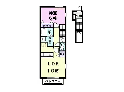 すまいらーくⅣ(1LDK/2階)の間取り写真