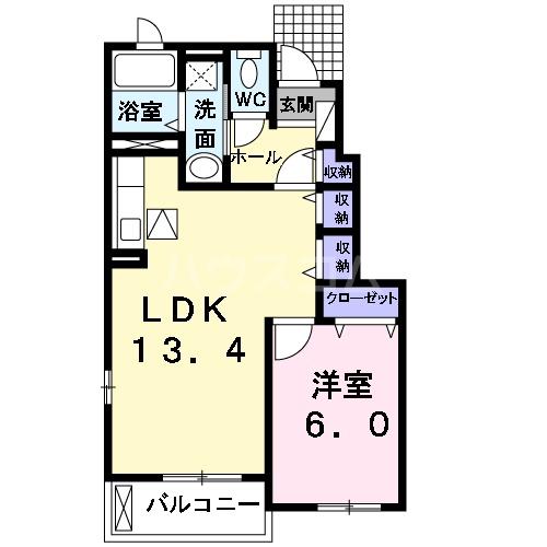 アンディ Ⅱ(1LDK/1階)の間取り写真