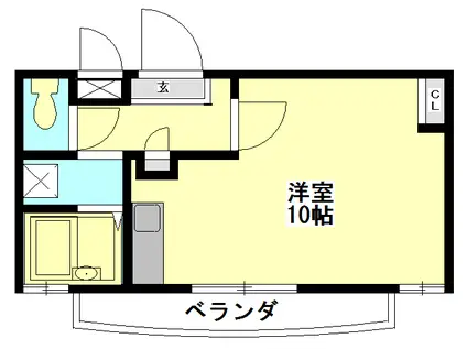 レジデンス鳥神(ワンルーム/4階)の間取り写真