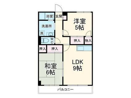 ラフォーレ甚目寺(2DK/8階)の間取り写真