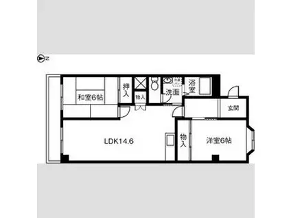グランエスポワール(2LDK/3階)の間取り写真