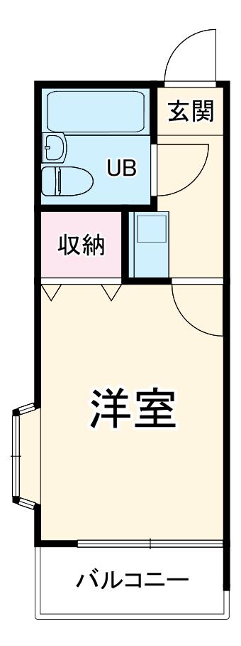 サンプラザ港南中央Ⅱ(ワンルーム/1階)の間取り写真