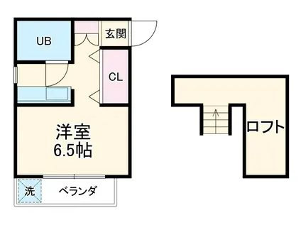 リトルマーメイド(1K/2階)の間取り写真