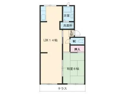 コーポ春日(1LDK/1階)の間取り写真