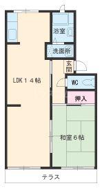 コーポ春日(1LDK/1階)の間取り写真