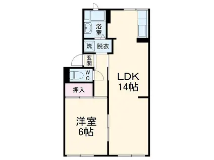 コーポ春日(1LDK/2階)の間取り写真