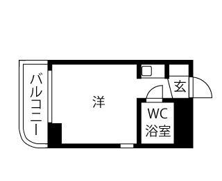 プレスイン日比野(ワンルーム/7階)の間取り写真