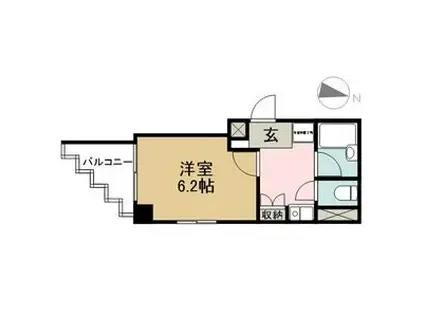 SKYマンション八田(1K/7階)の間取り写真