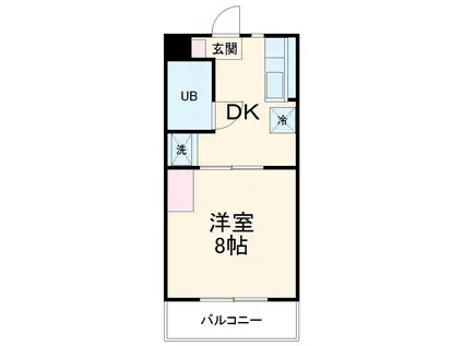サンビレッヂⅠ(1DK/2階)の間取り写真