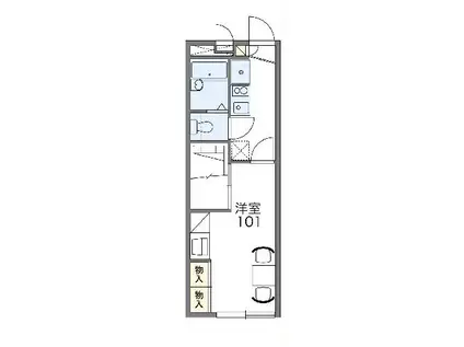 レオパレスほがらか(1K/2階)の間取り写真