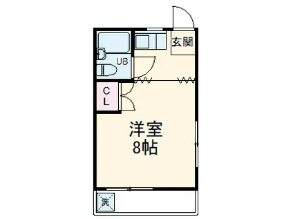 コーポ長屋(1K/2階)の間取り写真