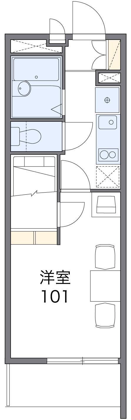 レオパレス津島町(1K/2階)の間取り写真