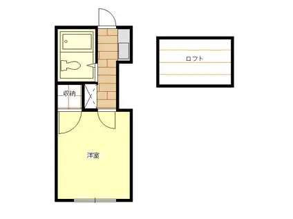 XⅡエクシー八幡(1K/1階)の間取り写真