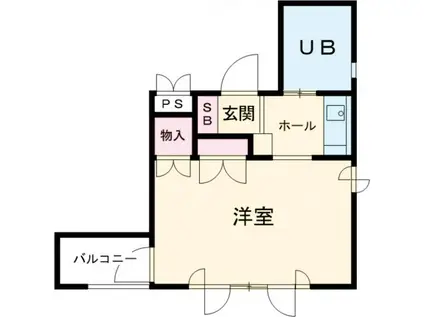 プルミエパートⅡ(1K/3階)の間取り写真