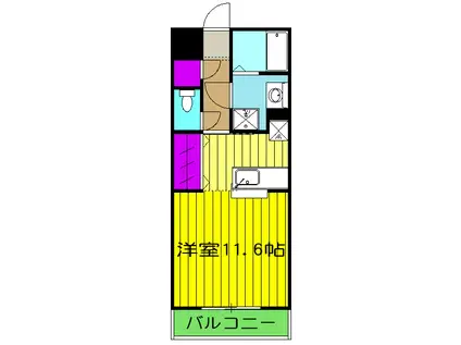 ベルク ブーホ(ワンルーム/2階)の間取り写真