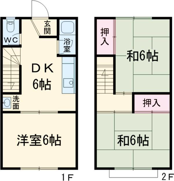 青葉コーポ(3DK)の間取り写真