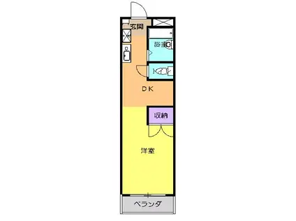 オラシオン豊田(1DK/3階)の間取り写真