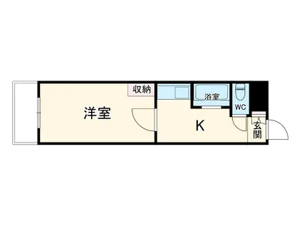アイルーム広永(1K/1階)の間取り写真