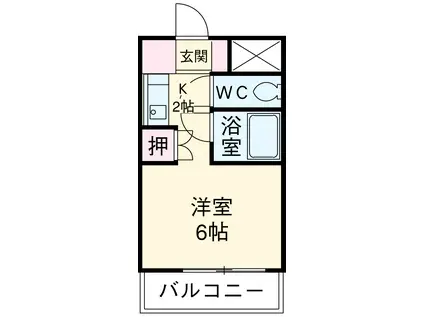 メトロポリタン37(ワンルーム/4階)の間取り写真