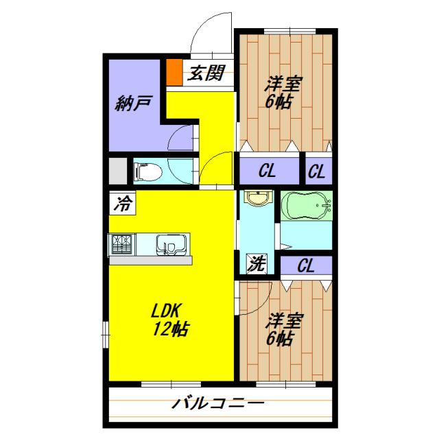 LE PRIMAVERA(2SLDK/5階)の間取り写真