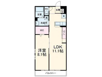 リブリ・レジデンス大木(1LDK/2階)の間取り写真