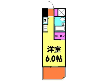 J・フラッツ川口本町(1K/8階)の間取り写真