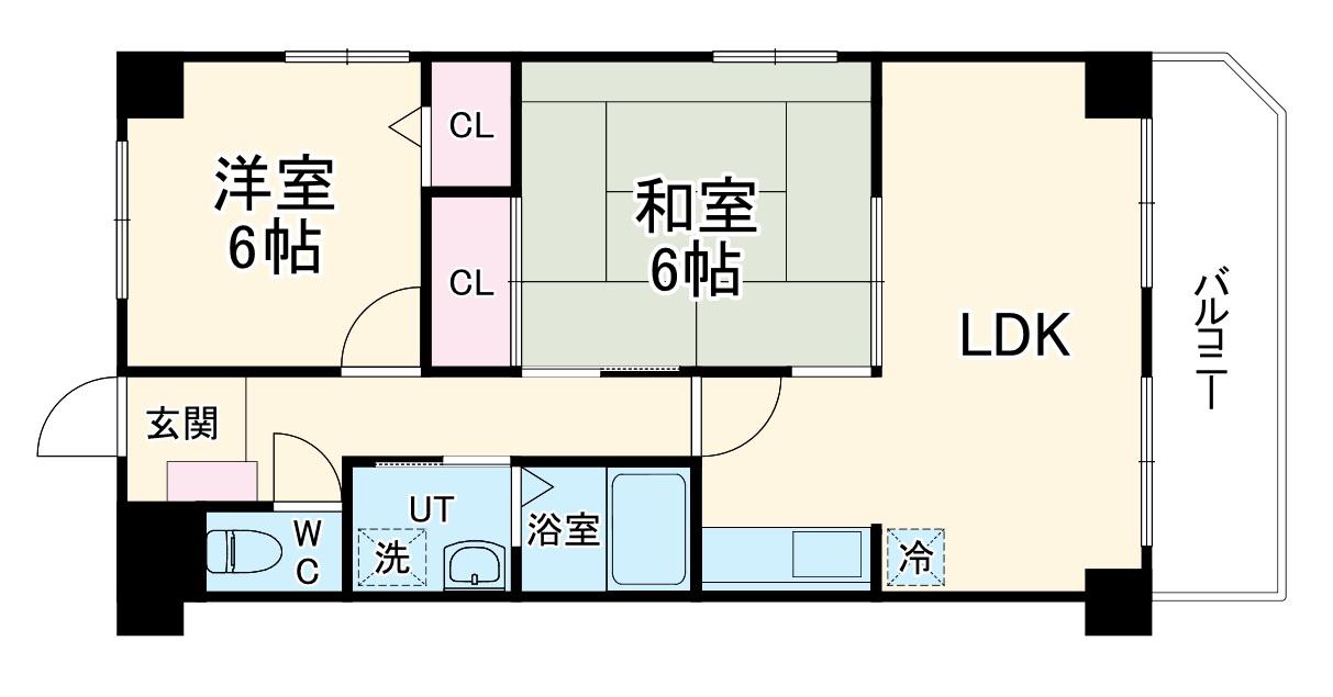 ロイヤルアネックス(2LDK/3階)の間取り写真