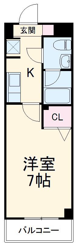 REXZY西川口AZⅢ(1K/2階)の間取り写真