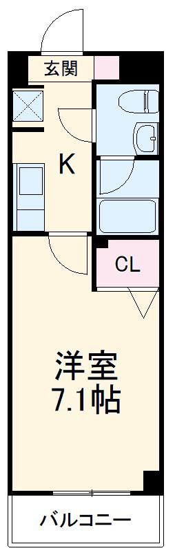 REXZY西川口AZⅢ(1K/2階)の間取り写真