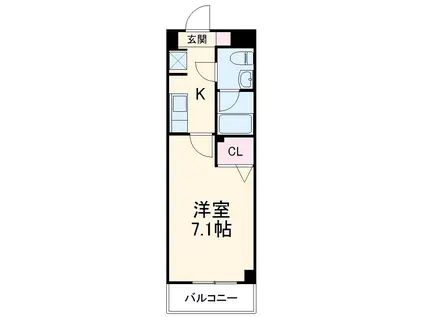 REXZY西川口AZⅢ(1K/3階)の間取り写真