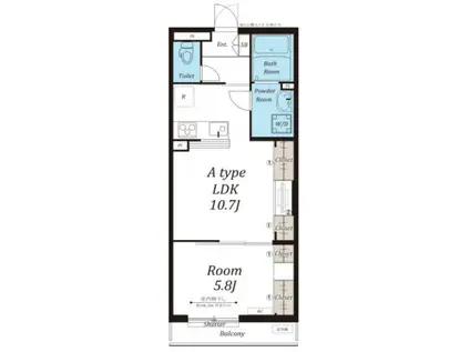 リブリ・RICCOⅢ(1LDK/3階)の間取り写真