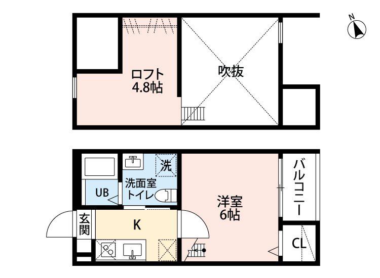 LUTELLA Ⅲ(1K/1階)の間取り写真