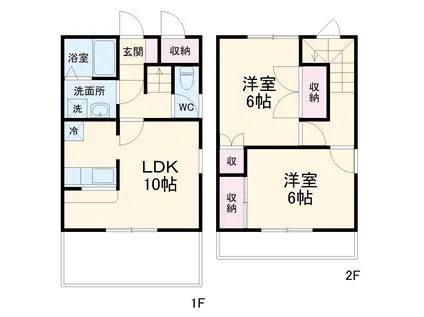 セイフ三枡(2LDK)の間取り写真