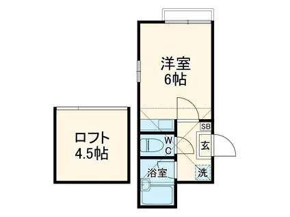 林春RINZU(ワンルーム/1階)の間取り写真