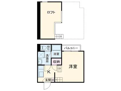 ヴィーナスヒル金山(1K/1階)の間取り写真