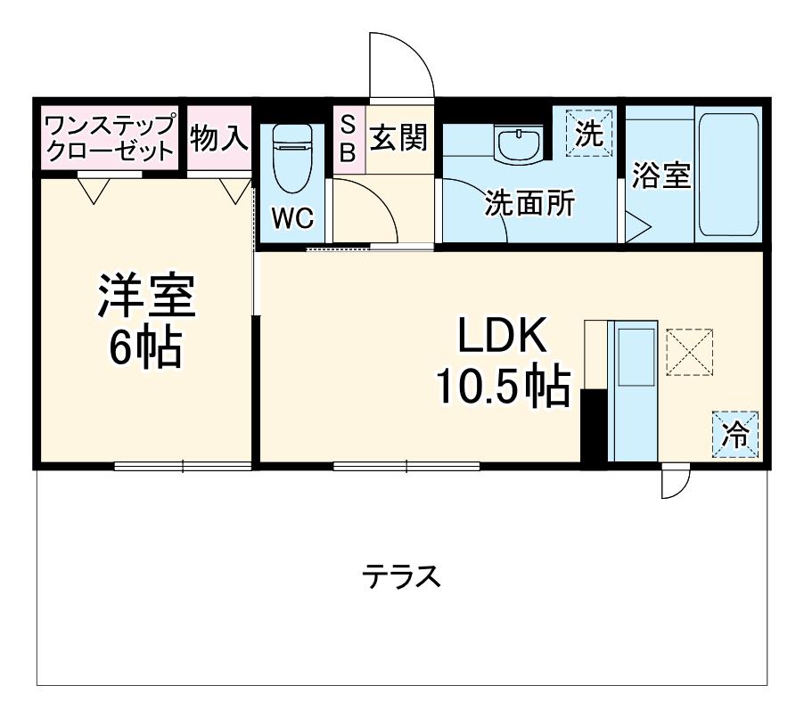 K-プレイス・レイクタウン 2(1LDK/1階)の間取り写真