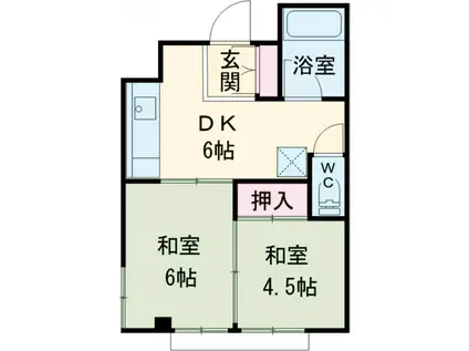 コーポ新和(2DK/3階)の間取り写真