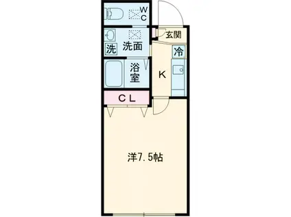 SOLEIL RADIEUX(1K/1階)の間取り写真
