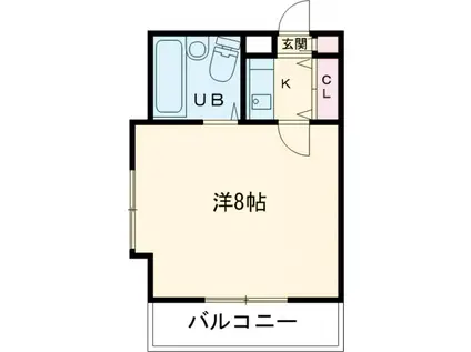 ヴィラエトワール西院(1K/4階)の間取り写真