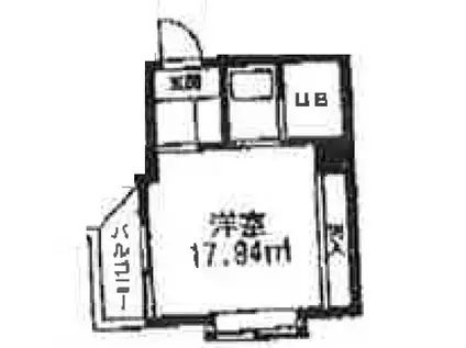 マーレルーチェB(1K/5階)の間取り写真