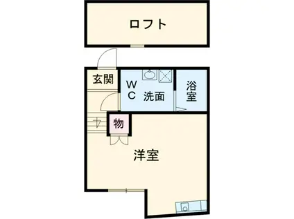 LE COCON新川町1(ワンルーム/1階)の間取り写真