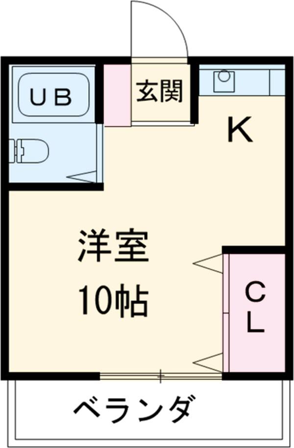 サンメゾンスルガ(ワンルーム/1階)の間取り写真