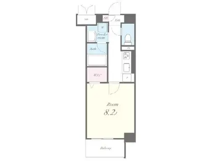 インターパーク2(1K/3階)の間取り写真