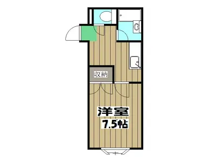 ヴィラニューブライトン(1K/3階)の間取り写真