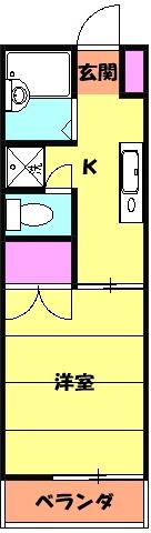 セジュール大成(1K/1階)の間取り写真