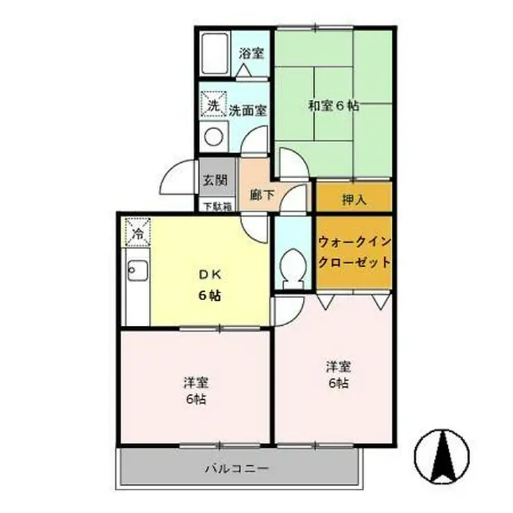 ベルディ大宮 3階階 間取り