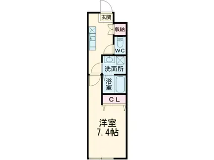 Ｃａｖａｌｌｏ千歳烏山(1K)の間取り写真