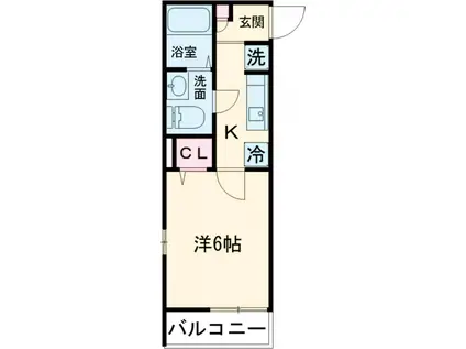 リブリ・永福(1K/2階)の間取り写真