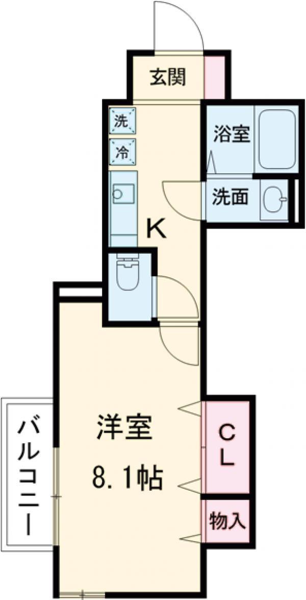 グリーンコート(1K/1階)の間取り写真