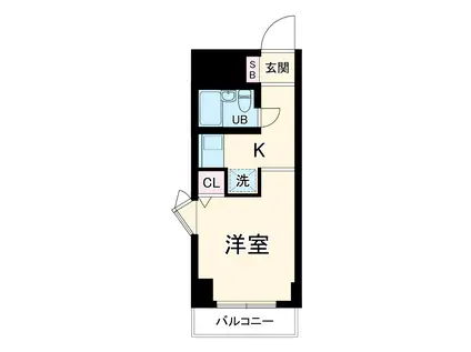 ライオンズマンション磯子第3(1K/3階)の間取り写真